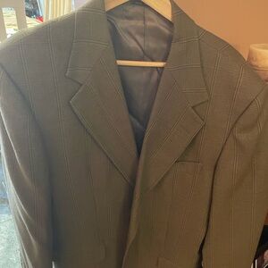 Calvin Klein 42R Herringbone Brown Blazer